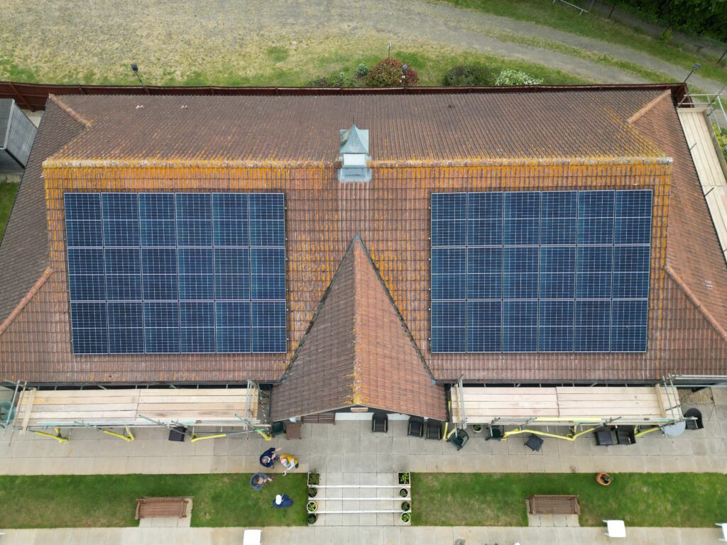 Dunmow Bowls Club 3 phase solar installation
