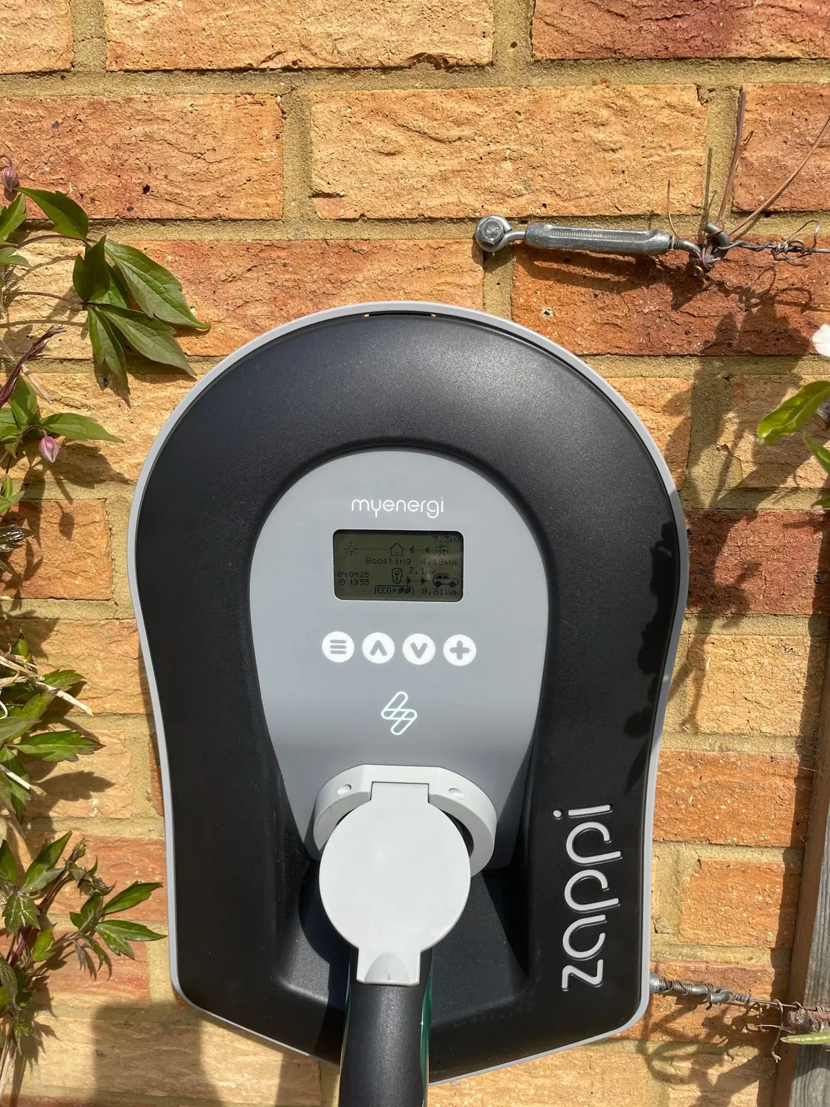 Close up of a myenergi zappi EV charger fitted by Selec Group